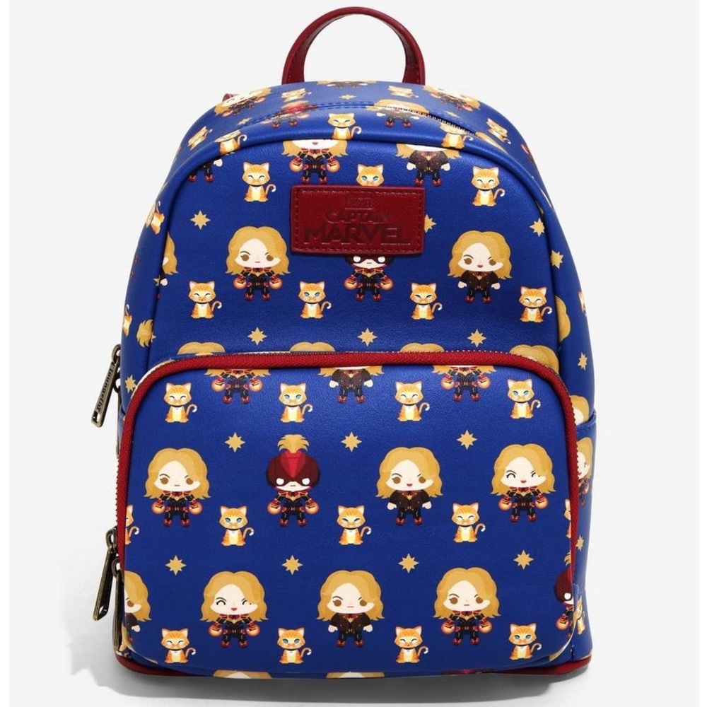Loungedly Limited Edition Captain Marvel & Goose Mini Backpack